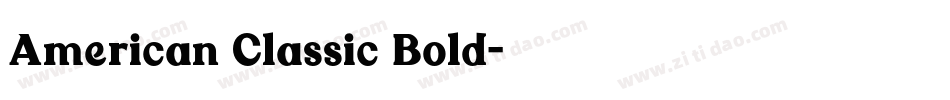 American Classic Bold字体转换